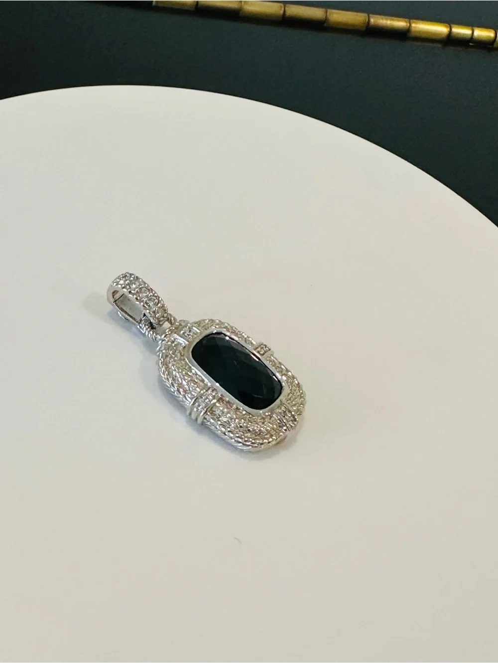 Judith Ripka Luxury Vintage Designer Couture Authentic Formal Onyx Enhancer